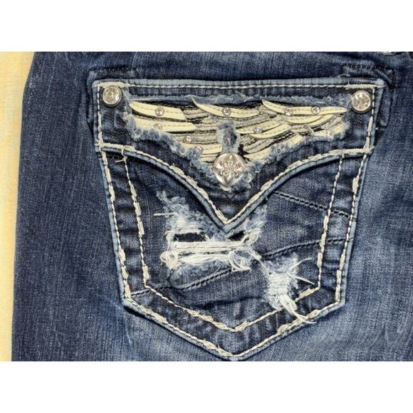 Miss Me Dark Blue Straight Leg Jeans - Picture 11 of 16